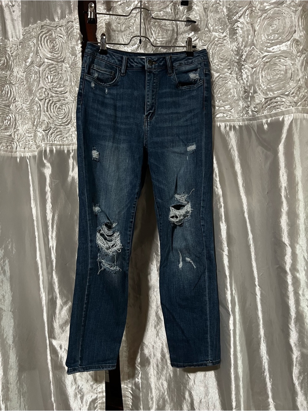 Flying Monkey Dark Blue Distressed Boyfriend Jeans